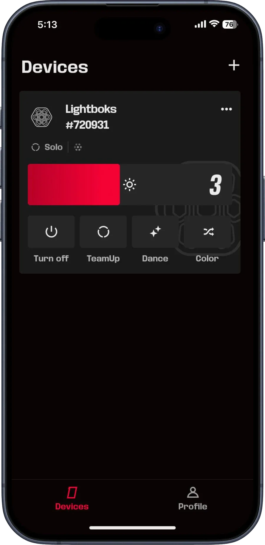 Lightboks — Device card